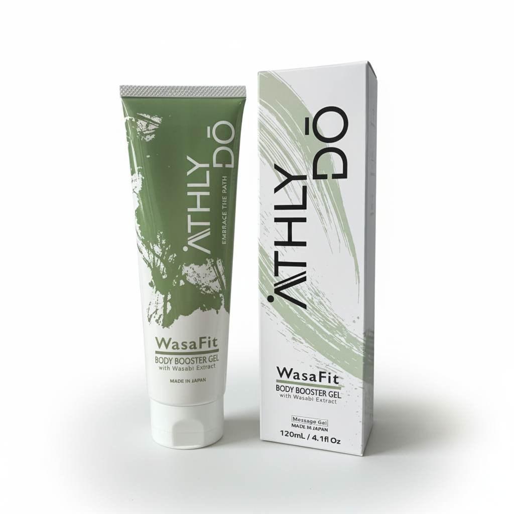 Athlydō WasaFit body booster gel tube and packaging on a white background